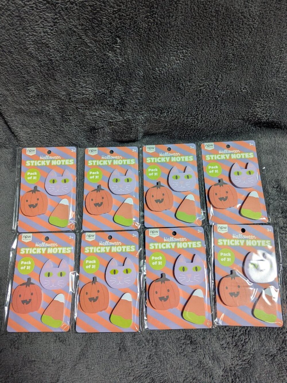 NWT Bundle of Six (6) Packages of NPW Halloween Sticky Notes 3-packs